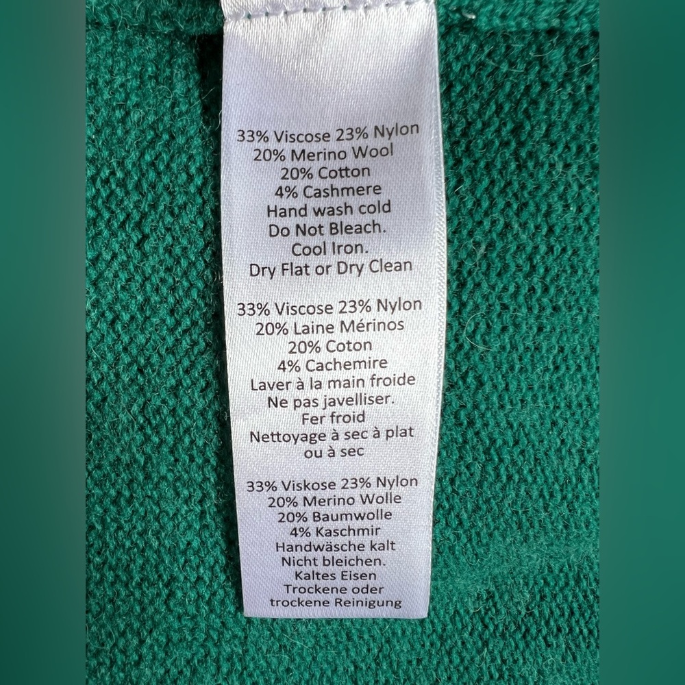 Rachel Antonoff $275 Cashmere-Wool Reproductive System Sweater Emerald 2X - Picture 7 of 8